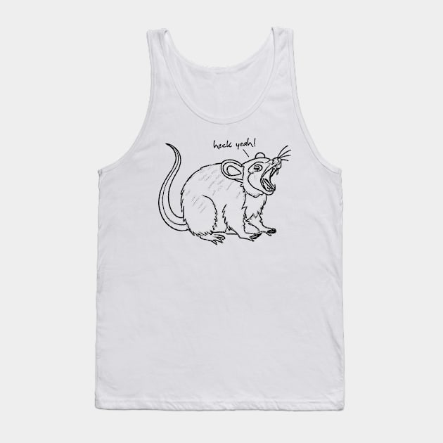 Heck Yeah Possum Lover Tank Top by DankFutura